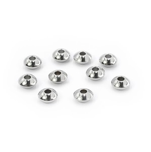 Dysk ufo srebrny ok. 6x3mm [przekładka, stal szlachetna] 10szt.