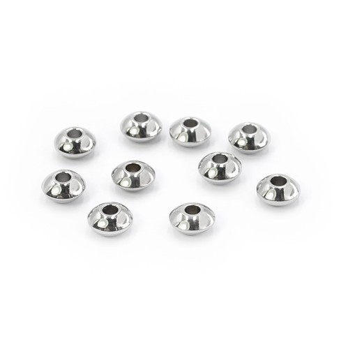 Dysk ufo srebrny ok. 6x3mm [przekładka, stal szlachetna] 10szt.