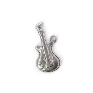 Gitara ok. 20x10mm [zawieszka, stal, kolor srebrny]
