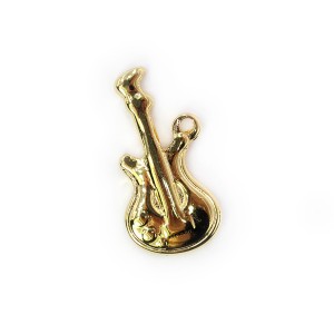 Gitara ok. 20x10mm [zawieszka, stal, kolor złoty]