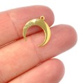 Półksiężyc ok. 14x13mm [zawieszka, stal, kolor złoty]