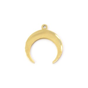 Półksiężyc ok. 14x13mm [zawieszka, stal, kolor złoty] 