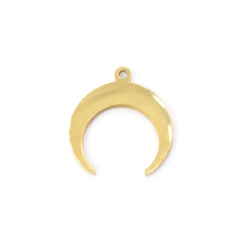 Półksiężyc ok. 14x13mm [zawieszka, stal, kolor złoty]