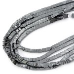 Hematyt grafitowy heishi ok. 4x1mm