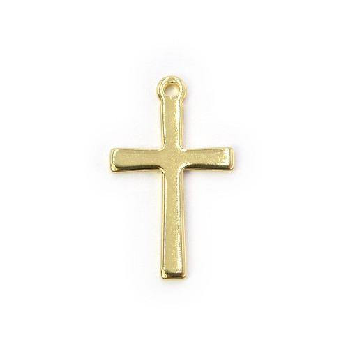 Krzyż ok. 21x12mm [zawieszka, stal, kolor złoty]