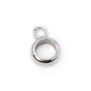 Pierścień do podwieszania ok. 8,5x6mm [stal szlachetna, kolor srebrny] 