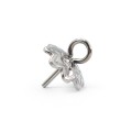 Krawatka kwiatek do wklejania ok. 8mm [stal szlachetna, kolor srebrny]
