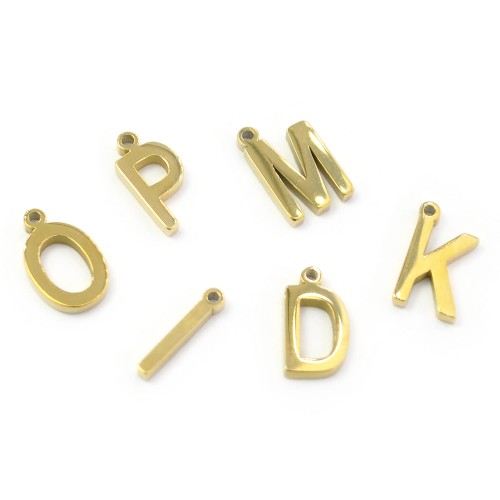 Mała litera ok. 10x1,5-6,5mm [zawieszka, stal szlachetna, kolor złoty]