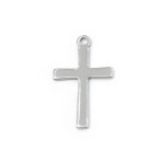 Krzyż ok. 21x12mm [zawieszka, stal, kolor srebrny]