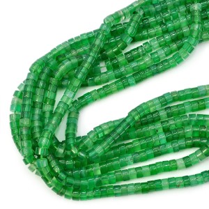 Agat zielony talarek ok. 4x2-2,5mm
