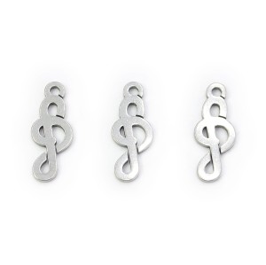 Znak ok. 15x6mm [zawieszka, stal, kolor srebrny]