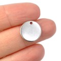 Blaszka okrągła ok. 13mm [zawieszka, stal, kolor srebrny]