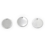 Blaszka okrągła ok. 13mm [zawieszka, stal, kolor srebrny]