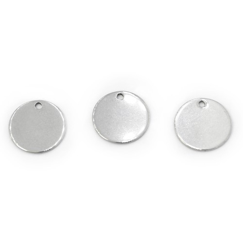 Blaszka okrągła ok. 13mm [zawieszka, stal, kolor srebrny]