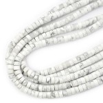 Howlit biały talarek ok. 6x3-4mm