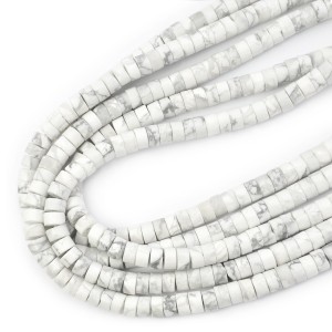Howlit biały talarek ok. 6x3-4mm