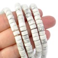 Howlit biały talarek ok. 6x3-4mm