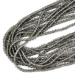 Cyrkonia szklana ciemno szara kula fasetowana ok. 3mm