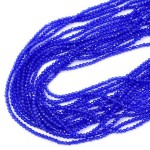Cyrkonia szklana kobaltowa kula fasetowana ok. 2mm
