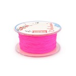 Sznurek do makramy jaskrawy różowy ok. 0,4mm [szpula ok. 60m]