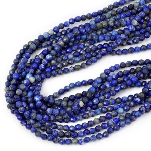 Lapis Lazuli kula fasetowana ok. 4mm