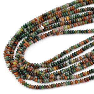 Agat indyjski oponka gładka ok. 4,5x2mm
