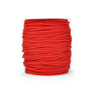 Sznurek do makramy czerwony ok. 2mm [szpula ok. 50m] 