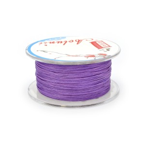 Sznurek do makramy pastelowy fioletowy ok. 0,4mm [szpula ok. 60m] 