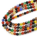 Agat wielokolorowy kula gładka ok. 8mm