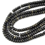 Obsydian złocisty oponka gładka ok. 8,5x5mm