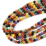 Agat wielokolorowy kula gładka ok. 6mm