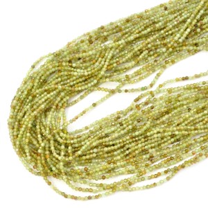 Granat zielony kula fasetowana ok. 2mm