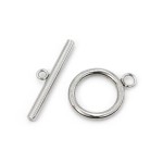 Zapięcie toggle ok. 23x30mm [stal szlachetna, kolor srebrny]