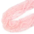 Kwarc różowy oponka fasetowana ok. 5,5x4,5mm