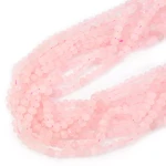 Kwarc różowy oponka fasetowana ok. 5,5x4,5mm 