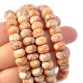 Marmur pomarańczowy oponka gładka ok. 8,5x5mm
