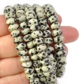 Jaspis dalmatyński oponka gładka ok. 8,5x5mm