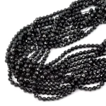 Spinel czarny kula fasetowana ok. 4,5mm