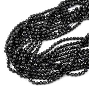 Spinel czarny kula fasetowana ok. 4,5mm