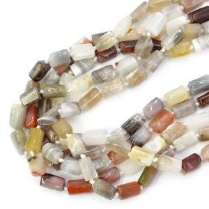 Agat botswana walec nieregularny ok. 10-13x6-8mm 