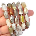 Agat botswana walec nieregularny ok. 10-13x6-8mm