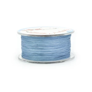 Sznurek do makramy zgaszony niebieski ok. 0,6mm [szpula ok. 60m]