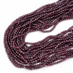 Granat wiśniowy kula fasetowana ok. 3mm 