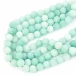 Jadeit miętowy cieniowany kula matowa ok. 10mm