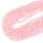 Kwarc różowy oponka fasetowana ok. 4x3mm