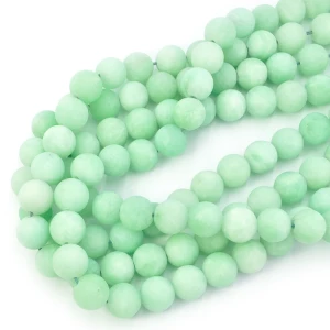 Jadeit pastelowy zielony kula matowa ok. 12mm
