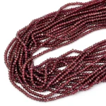 Granat oponka fasetowana ok. 3x2,2mm