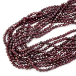 Granat wiśniowy kula fasetowana ok. 4mm