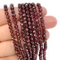 Granat wiśniowy kula fasetowana ok. 4mm