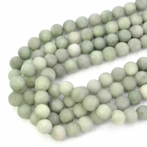 Jadeit szaro zielony kula matowa ok. 12mm